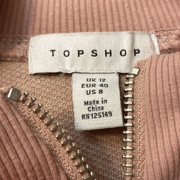 NEW~ Topshop Peach Teddy Sherpa Sweater/Sweatshirt  NWOT  ~  size 8 - Picture 13 of 16